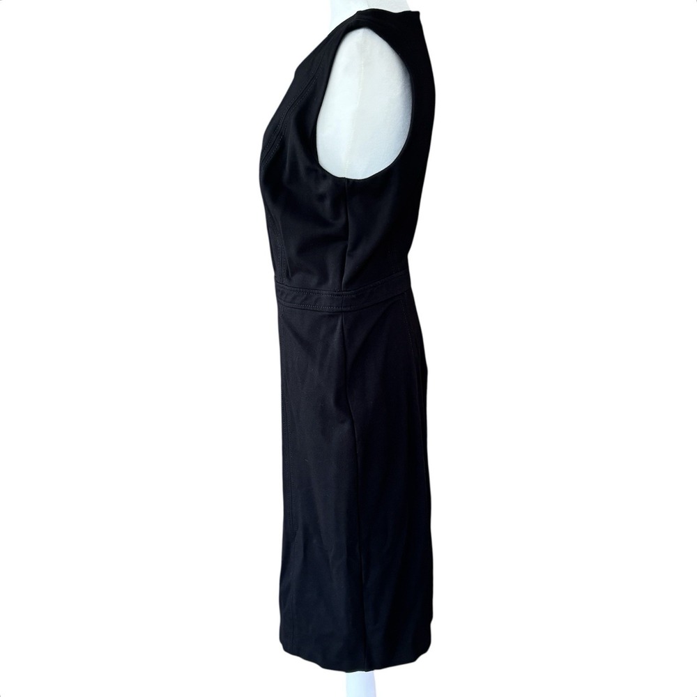 Talbots Black Cocktail Sheath Dress Womens 12 Sleeveless Classic Timeless Office - Picture 5 of 11